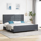 Boxspringbed donkergrijs fluweel 200x200 cm