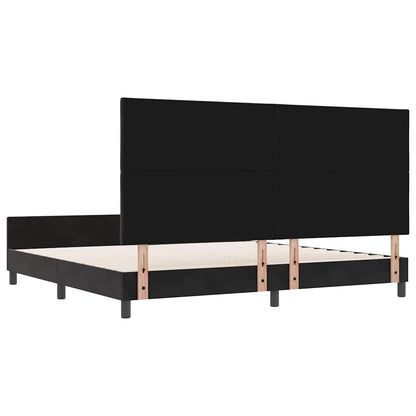 Boxspringbed met hoofdeinde Zwart 200 x 200 cm Fluweel