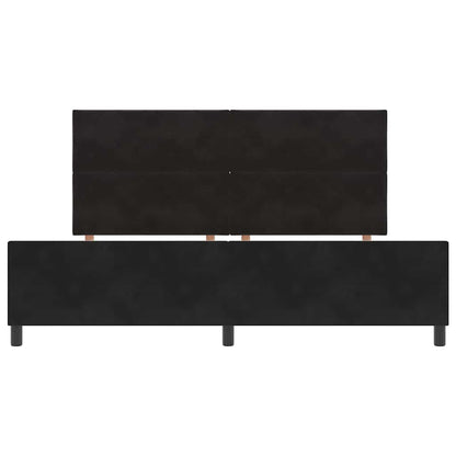 Boxspringbed met hoofdeinde Zwart 200 x 200 cm Fluweel
