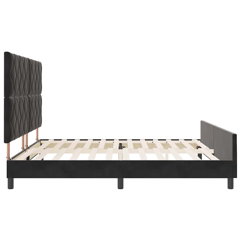 Boxspringbed met hoofdeinde Zwart 200 x 200 cm Fluweel