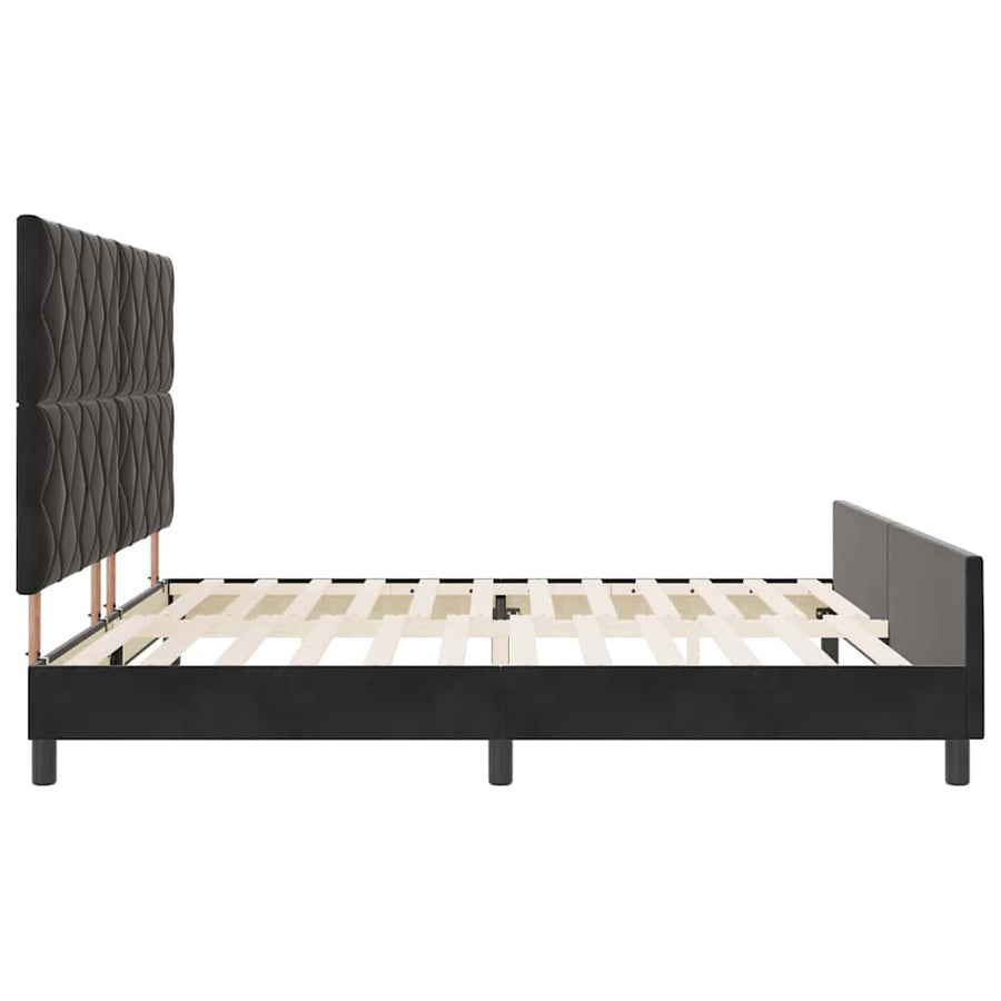 Boxspringbed met hoofdeinde Zwart 200 x 200 cm Fluweel