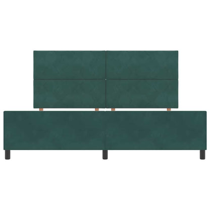 Boxspringbed met hoofdeinde Donkergroen 200 x 200 cm Fluweel