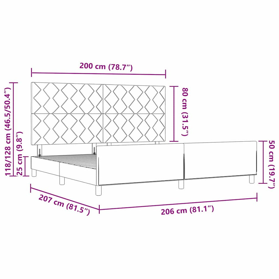 Boxspringbed met hoofdeinde Roze 200 x 200 cm Fluweel