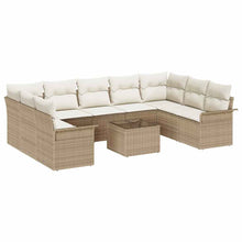 Tuin Sofa Set 10 st Bruin poly rattan