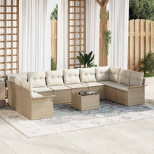Tuin Sofa Set met kussen met opslag 11 pcs Bruin Poly riet