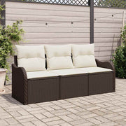 Tuinset poly riet bruin 3-delig