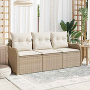 Tuinset poly rotan 3-delig beige