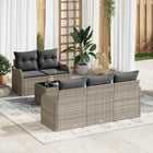 Modulaire loungeset poly rattan lichtgrijs donkergrijs