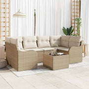Tuin loungeset polyrattan beige crème