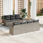 Tuin loungeset 8-delig lichtgrijs donkergrijs