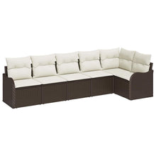 Tuin Sofa Set met opslag 6 pcs Bruin poly rattan