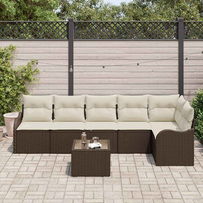 Tuin Sofa Set met opslag 7 pcs Grijs poly rattan