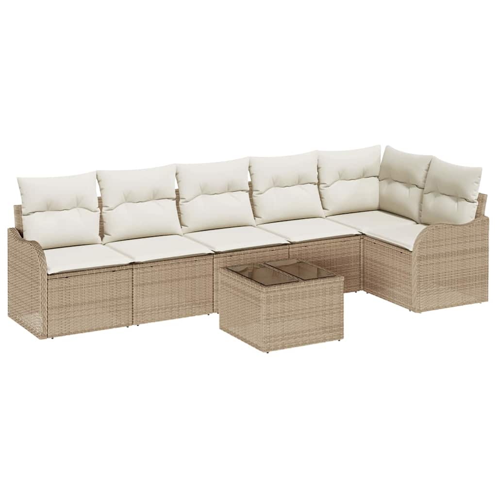 Tuin Sofa Set 7 st Bruin poly rattan