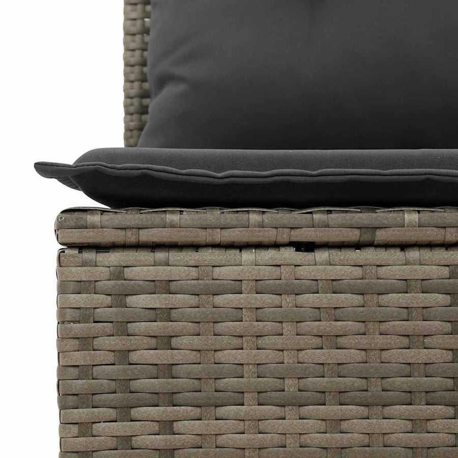 Tuin Sofa Set met kussen 8 pcs Grijs Poly riet
