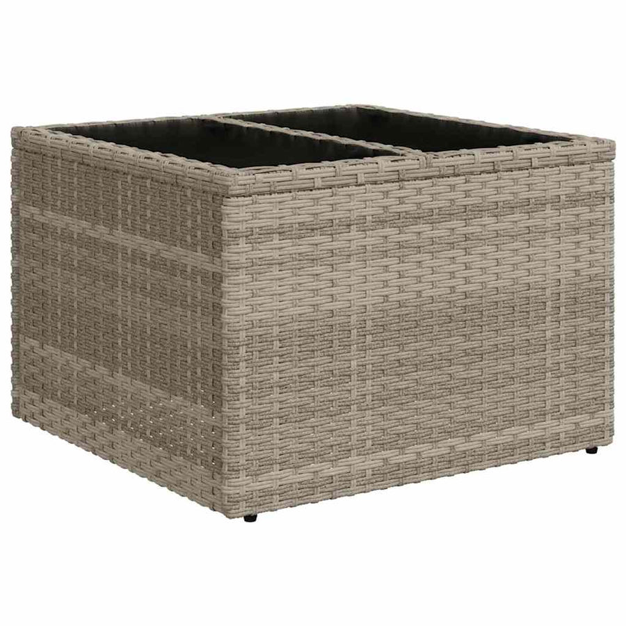 Tuin Sofa Set met kussen 7 pcs Lichtgrijs Poly riet
