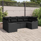 Tuinset poly rotan 6-delig zwart