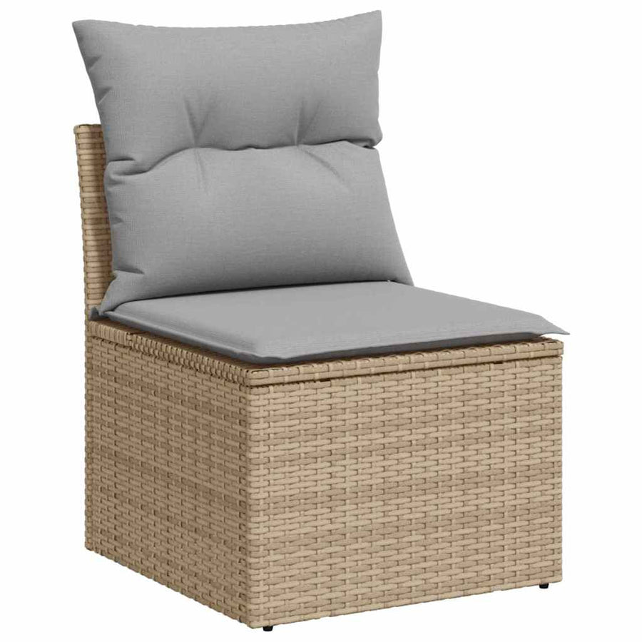 Tuin Sofa Set 7 pcs Beige en Lichtgrijs 289 x 124 x 85 cm