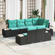 Modulaire tuinbankenset 7 zitplaatsen poly rattan