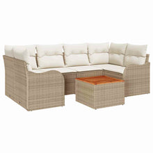 Tuin Sofa Set 7 pcs Beige en wit