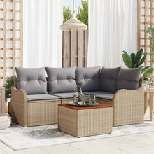Tuin Sofa Set 5 Pcs beige en lichtgrijs
