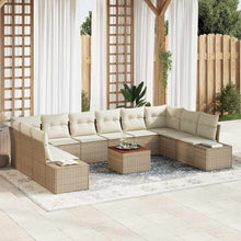 Tuin Sofa Set 11 pcs Beige en wit