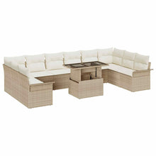 Tuin Sofa Set met kussen met kussen 11 pcs Beige Poly Rattan