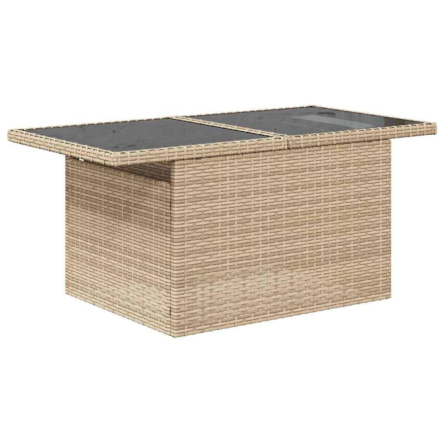 Tuin Sofa Set Met Kussen Met Kussen 9 Pcs Poly Rattan beige en lichtgrijs