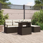 Tuinset poly rotan bruin modulair met opbergruimte