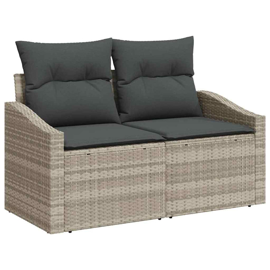 Tuin Sofa Set met kussen 11 pcs Licht Grijs en Donker Grijs