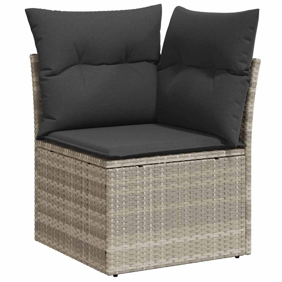 Tuin Sofa Set met kussen 11 pcs Licht Grijs en Donker Grijs