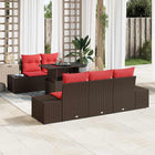 Tuinset 5 zitplaatsen bruin poly rattan
