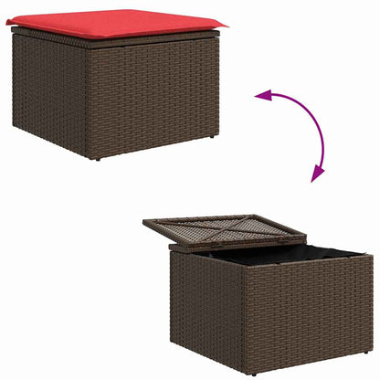 Tuin Sofa Set 6 st Bruin poly rattan