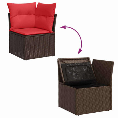 Tuin Sofa Set 7 st Bruin poly rattan