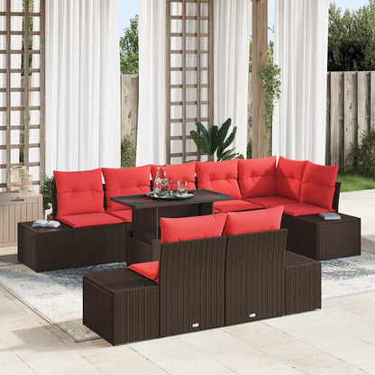 Tuin Sofa Set 9 st Bruin poly rattan