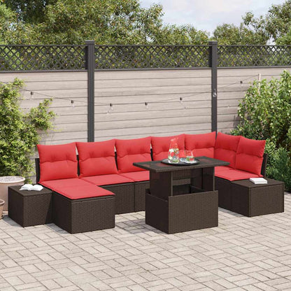 Tuin Sofa Set 8 st Bruin poly rattan