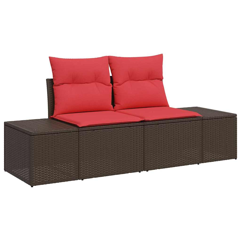 Tuin Sofa Set 9 st Bruin poly rattan