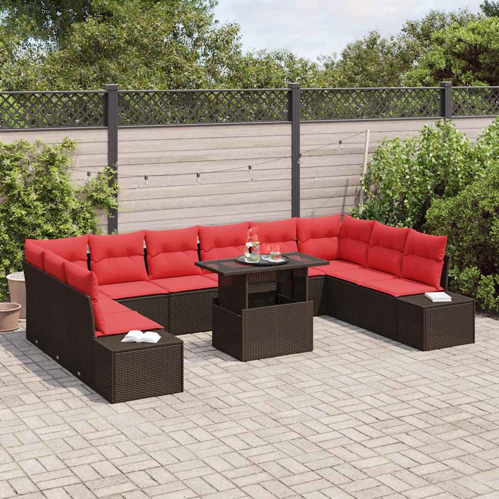 Tuin Sofa Set 11 st Bruin poly rattan