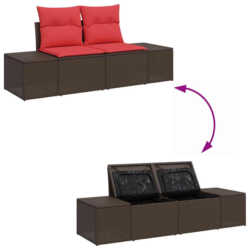 Tuin Sofa Set 11 st Bruin poly rattan