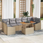 Tuinset 8-delig beige lichtgrijs met opbergruimte