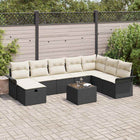 Modulaire tuinset poly rattan 297x187x85 cm zwart crème