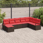 Tuinset poly rattan bruin modulair met opbergruimte