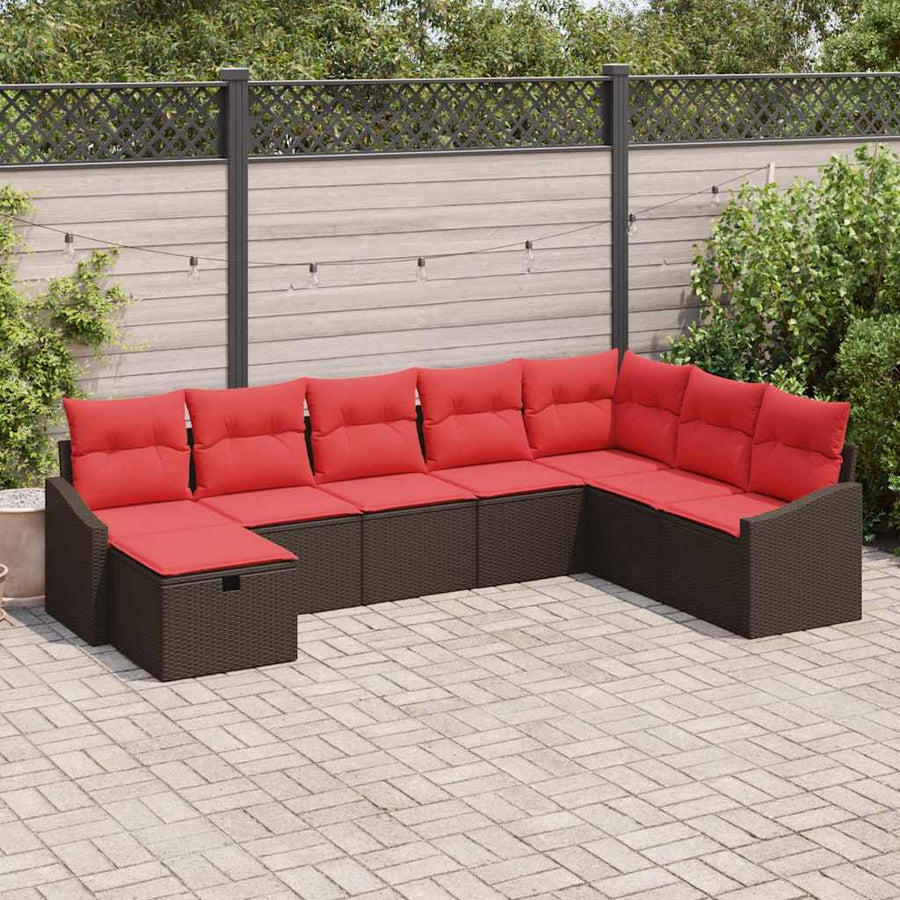 Tuin Sofa Set 8 st poly rattan