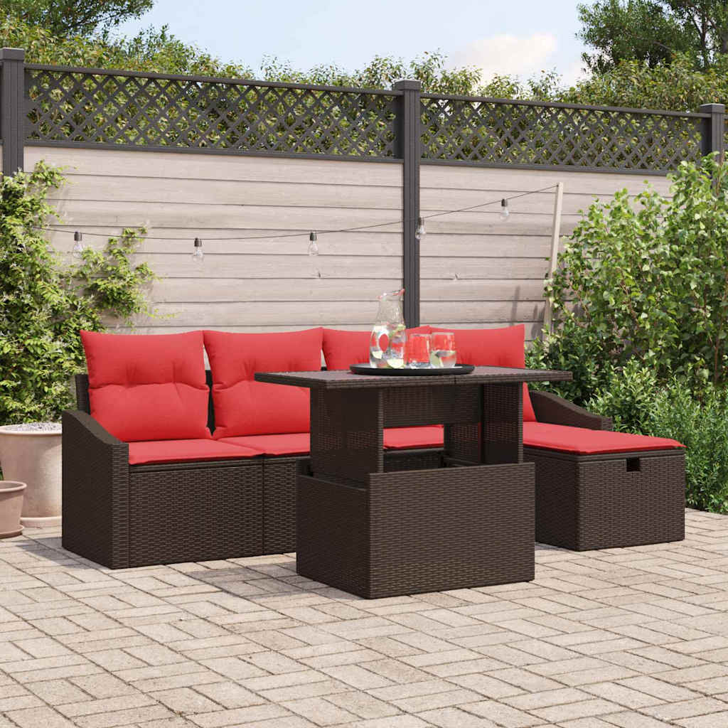 Tuin Sofa Set 6 st poly rattan