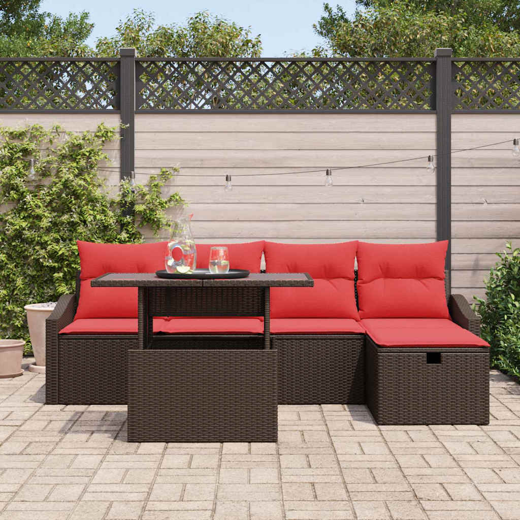 Tuin Sofa Set 6 st poly rattan