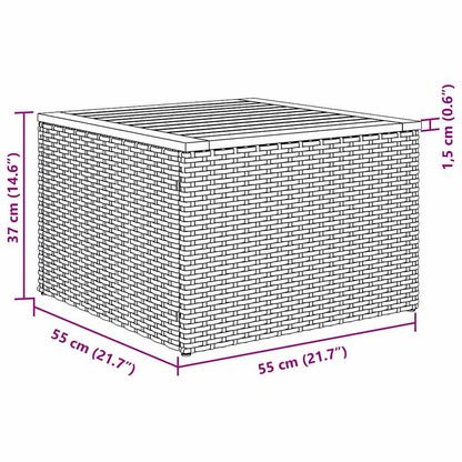 Tuinbankenset met kussen met opslag 7 pcs Zwart poly rattan