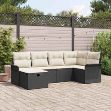 Tuin Sofa Set met kussen met opslag 6 pcs Poly riet