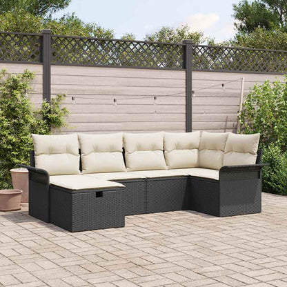 Tuin Sofa Set met kussen met opslag 6 pcs Poly riet