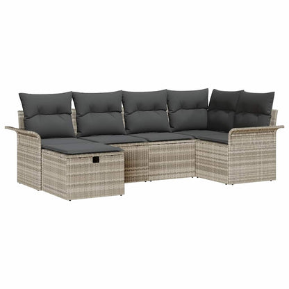 Tuin Sofa Set met kussen met opslag 6 pcs Poly riet