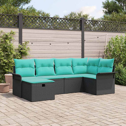 Tuin Sofa Set met kussen met opslag 6 pcs Poly riet