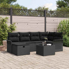 Garden Sofa Set with Cushion with Storage 7 pcs Polyrattan